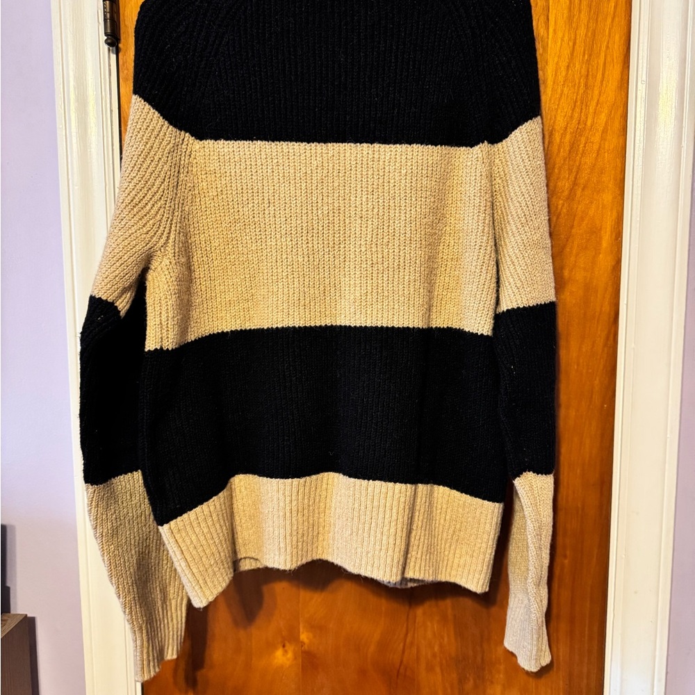 Striped Black and Beige Cardigan - Picture 2 of 2